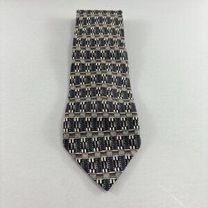 Danielli Milano Black / Cream Geometric Men's Tie 4" x 59"